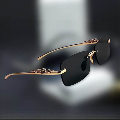 Eyeland Rectangular Sunglasses(For Men & Women, Black)