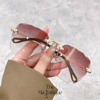 The Magnifique Retro Square Sunglasses(For Women, Grey)