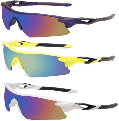 JEERATI Sports Sunglasses(For Men & Women, Multicolor)