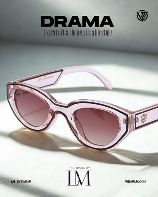 LM Eyewear Cat-eye Sunglasses(For Women, Brown)