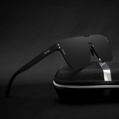 Eyewearlabs Rectangular Sunglasses(For Men & Women, Black)
