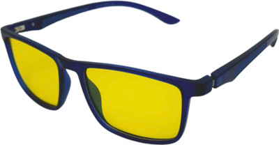 VAST Rectangular, Spectacle  Sunglasses(For Men & Women, Yellow)