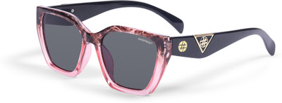 Hashtag eyewear Retro Square Sunglasses(For Men & Women, Grey)