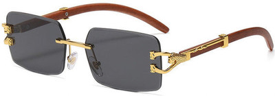 ATOUCH Rectangular Sunglasses(For Men & Women, Black)