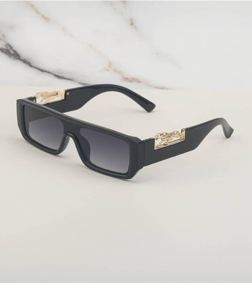 skylark Rectangular Sunglasses(For Men, Black)
