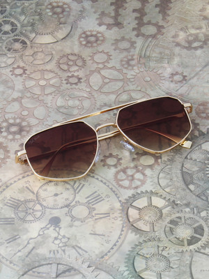 Ted Smith Rectangular Sunglasses(For Men & Women, Black)