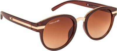 Arzonai Round Sunglasses(For Women, Brown)