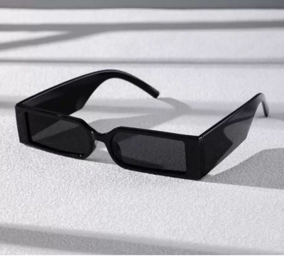 90stethix Retro Square Sunglasses(For Men & Women, Black)