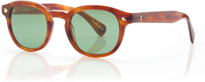 Shisen Fox Oval Sunglasses(For Men & Women, Green)