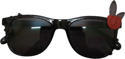 UZAK Rectangular Sunglasses(For Boys & Girls, Black)