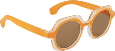 Fair-x Round Sunglasses(For Boys & Girls, Brown)