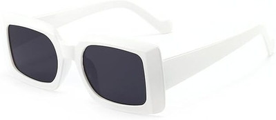 Augen Rectangular Sunglasses(For Men & Women, Black)