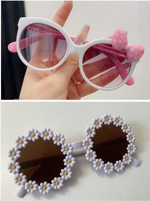 eyevy Cat-eye, Butterfly Sunglasses(For Boys & Girls, Grey)