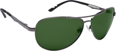 Roadster Aviator, Wrap-around Sunglasses(For Men, Green)