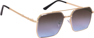 AISLIN Wayfarer, Retro Square Sunglasses(For Men, Brown, Blue)