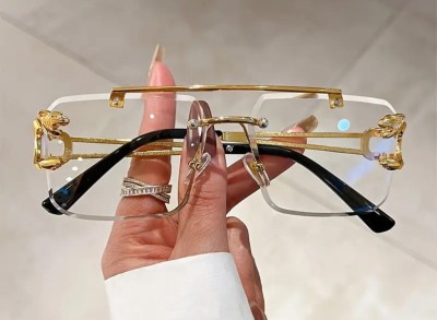 tradershub Rectangular Sunglasses(For Men & Women, Clear)