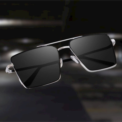 Sunveil Retro Square Sunglasses(For Men, Black)