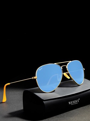 RESIST EYEWEAR Aviator Sunglasses(For Men & Women, Blue)