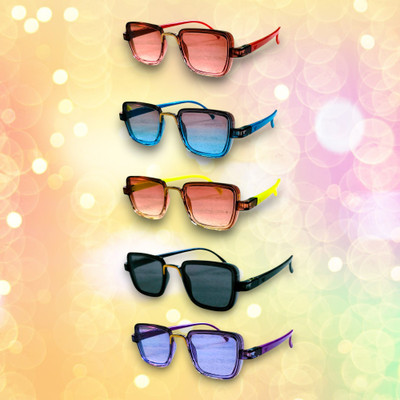 kbkids Rectangular Sunglasses(For Boys & Girls, Multicolor)