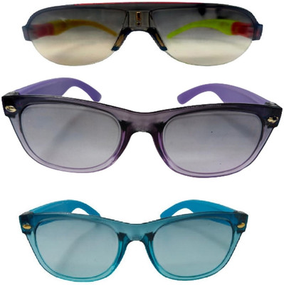 FOREVER99 Rectangular Sunglasses(For Boys & Girls, Multicolor)