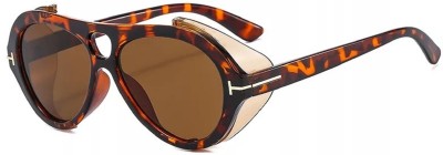 Augen Retro Square Sunglasses(For Men & Women, Brown)