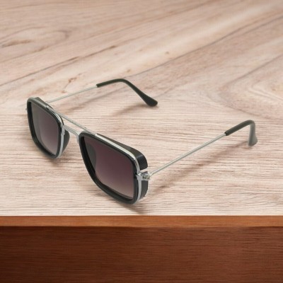 Urban Lens Retro Square Sunglasses(For Boys & Girls, Grey)