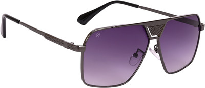 AISLIN Wayfarer, Retro Square Sunglasses(For Men, Violet)