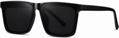 Shade House Rectangular Sunglasses(For Men, Black)