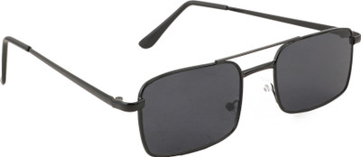 Bayberry Rectangular Sunglasses(For Men & Women, Black)