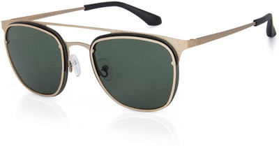 VINCENT CHASE by Lenskart Clubmaster Sunglasses(For Men & Women, Green)