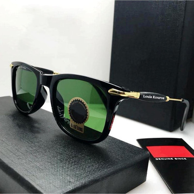 LOUIS KOUROS Wayfarer, Retro Square Sunglasses(For Men & Women, Green)