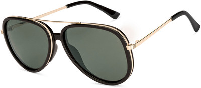 VINCENT CHASE Aviator Sunglasses(For Men & Women, Green)