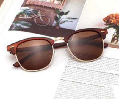 Dannilo Clubmaster Sunglasses(For Men & Women, Brown)