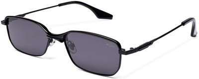 moonx Rectangular Sunglasses(For Men & Women, Black)