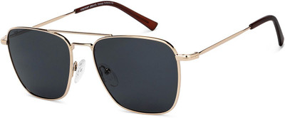 VINCENT CHASE by Lenskart Rectangular Sunglasses(For Men & Women, Grey)
