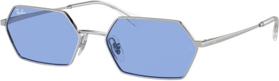 Ray-Ban Rectangular Sunglasses(For Men & Women, Blue)