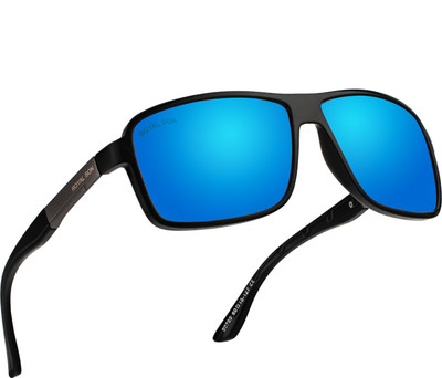 ROYAL SON Rectangular Sunglasses(For Men, Blue)
