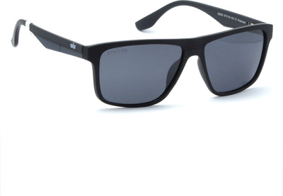 EYEFLICK Rectangular Sunglasses(For Men, Black, Grey)
