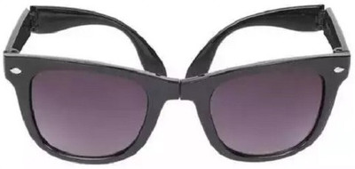LENS LIBRARY Rectangular Sunglasses(For Men & Women, Black)