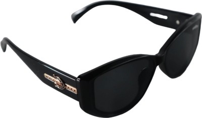 Pushpa Traders Oval Sunglasses(For Boys & Girls, Black)