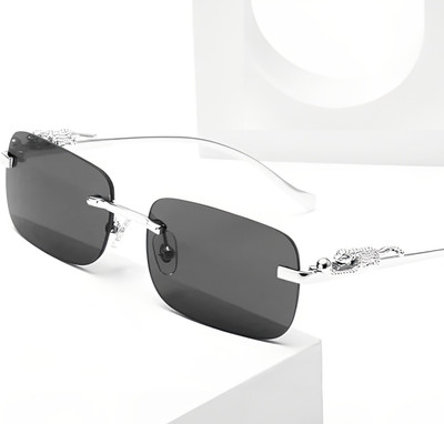 Accentz Rectangular Sunglasses(For Boys & Girls, Black)