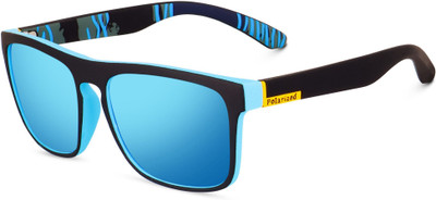 Creek Wayfarer, Rectangular Sunglasses(For Men, Blue)