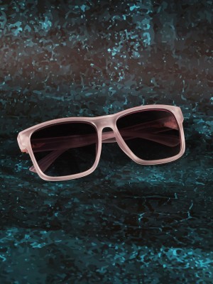 Dukiekooky Retro Square Sunglasses(For Boys & Girls, Black)