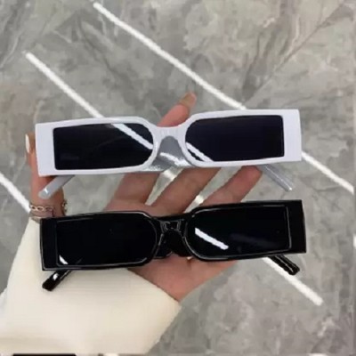 kingsunglasses Retro Square Sunglasses(For Men & Women, Black)