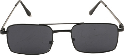 Bayberry Rectangular Sunglasses(For Men & Women, Black)