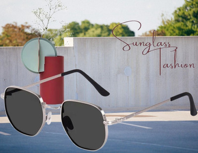 Zadinga Rectangular Sunglasses(For Men, Grey)