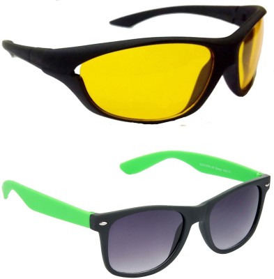 Hrinkar Sports Sunglasses(For Men & Women, Yellow, Grey)