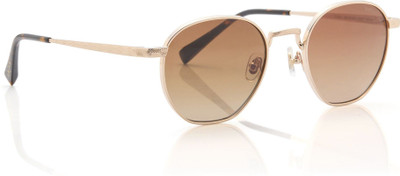 Shisen Fox Round Sunglasses(For Men & Women, Brown)