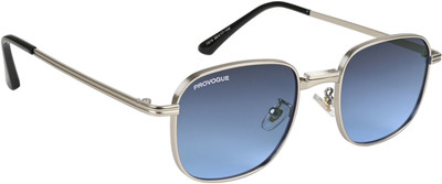 PROVOGUE Retro Square Sunglasses(For Men & Women, Blue)