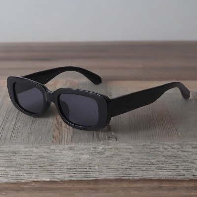 MATZ Rectangular Sunglasses(For Boys & Girls, Black)